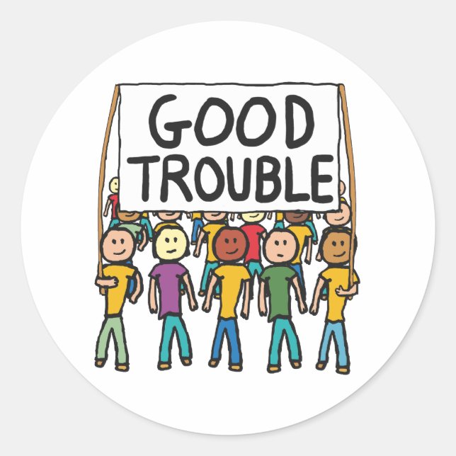 Adesivo Redondo Bom problema (Frente)