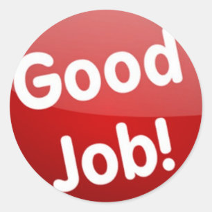 Adesivo Redondo Bom trabalho!