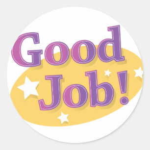 Adesivo Redondo Bom Trabalho!