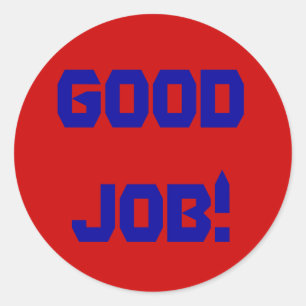 Adesivo Redondo Bom trabalho!