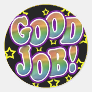 Adesivo Redondo Bom trabalho