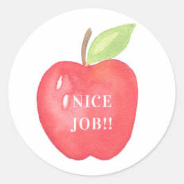 Adesivo Redondo Bom trabalho | Crest De Sala De Aula