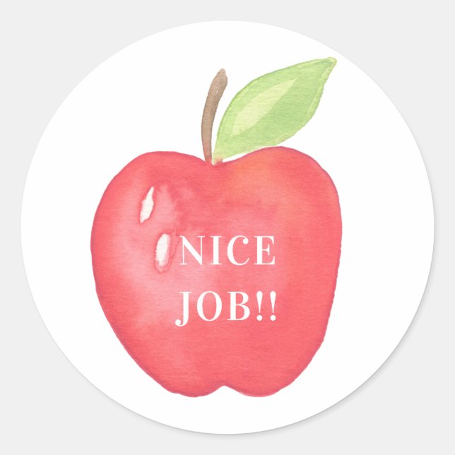 Adesivo Redondo Bom trabalho | Crest De Sala De Aula (Frente)