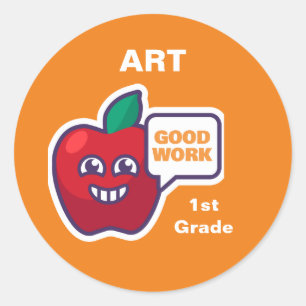 Adesivo Redondo Bom Trabalho! Personalização do Prêmio de Arte Est