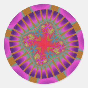 Adesivo Redondo Bomba Aurora Roxa