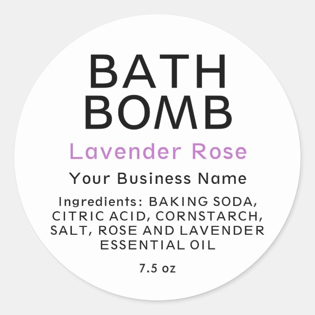 Adesivo Redondo Bomba branca e negra moderna (Frente)