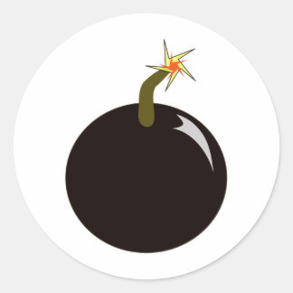 Adesivo Redondo Bomba de canhão redonda bombeada a quente - pirata