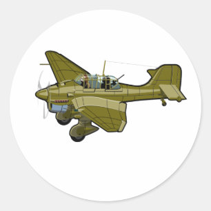 Adesivo Redondo Bombardeiro retrógrado