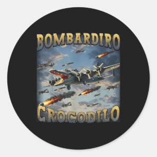 Adesivo Redondo Bombardino Crocodilo