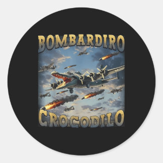 Adesivo Redondo Bombardino Crocodilo