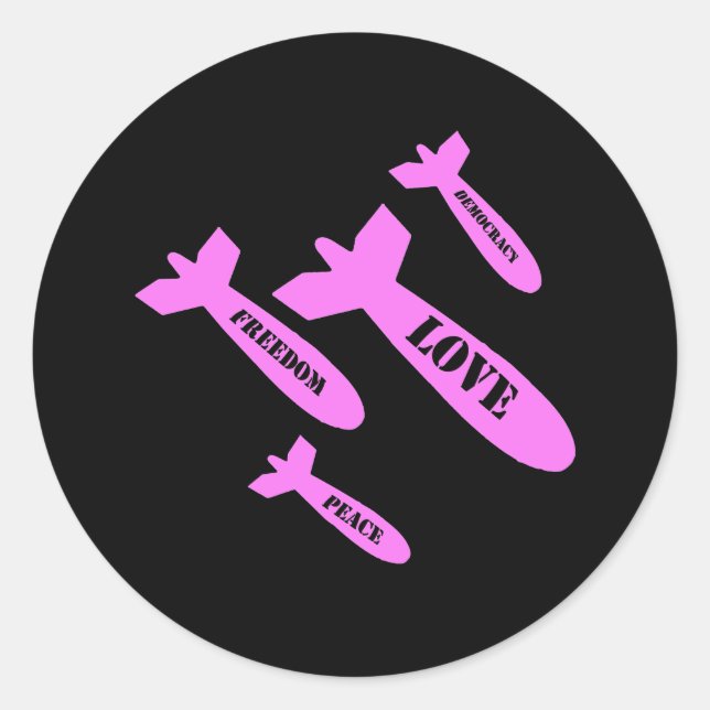 Adesivo Redondo Bombas de amor (Frente)