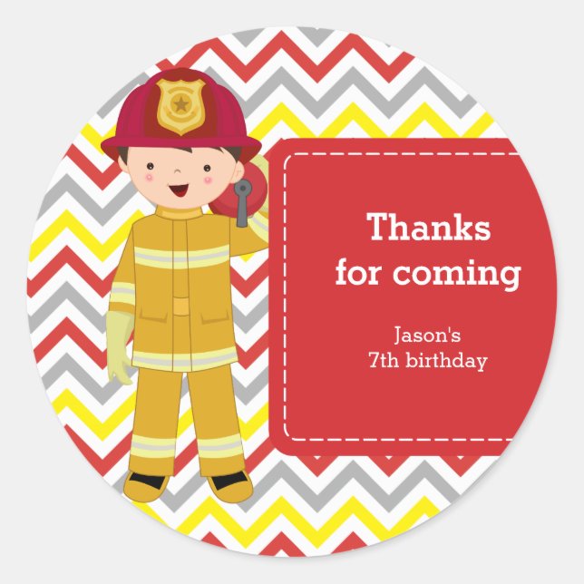 Adesivo Redondo Bombeiro (Frente)