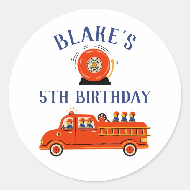 Adesivo Redondo Bombeiro (Frente)