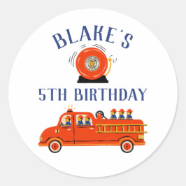 Adesivo Redondo Bombeiro