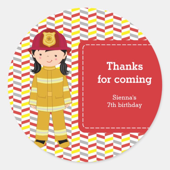 Adesivo Redondo Bombeiro (Frente)