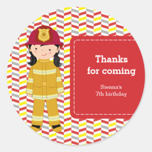 Adesivo Redondo Bombeiro