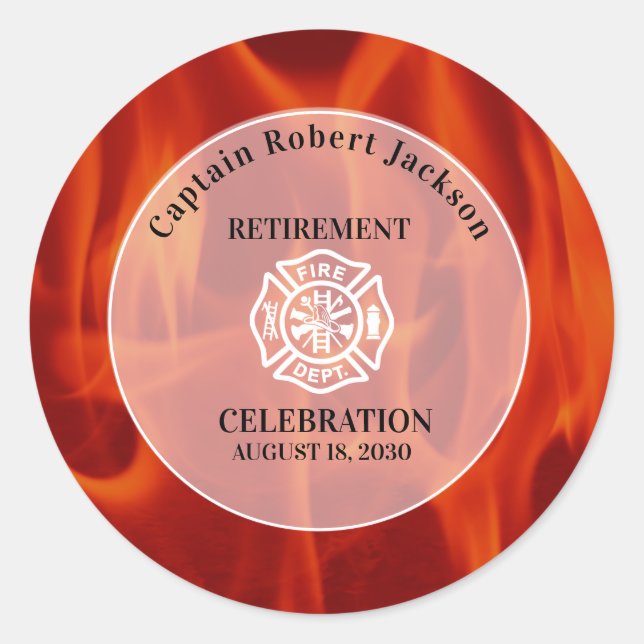 Adesivo Redondo Bombeiro Bombeiro Crachá (Frente)