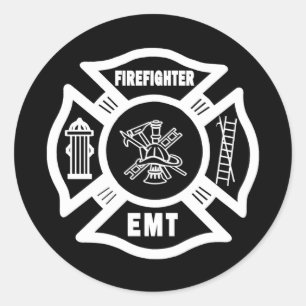 Adesivo Redondo Bombeiro EMT