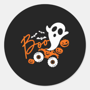 Adesivo Redondo Bompkin do Monster Halloween