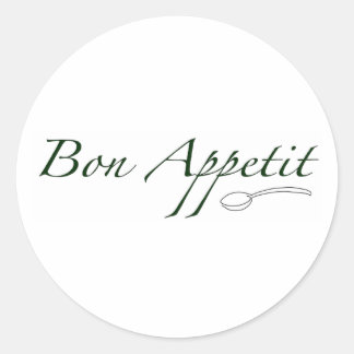 Adesivo Redondo Bon Appetit