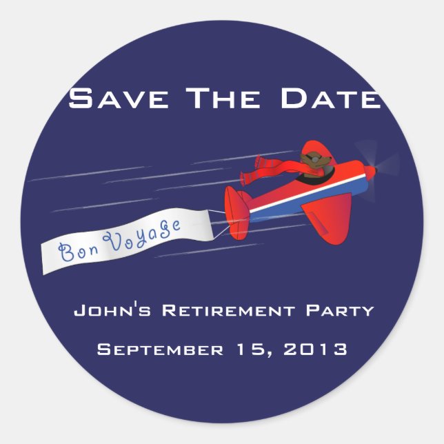 Adesivo Redondo Bon Voyage Sticker (Frente)