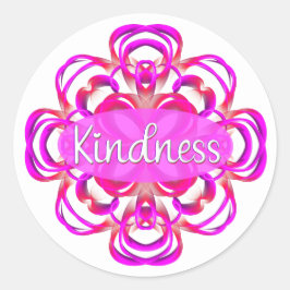 Adesivo Redondo Bondade a rosa