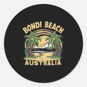 Adesivo Redondo Bondi Beach Austrália