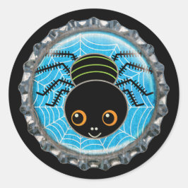 Adesivo Redondo Boné de Garrafa de Halloween