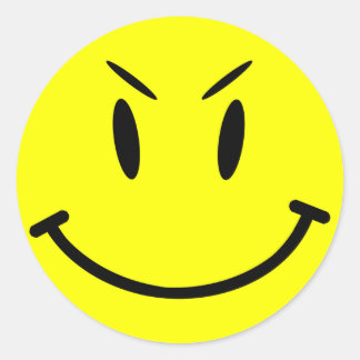 Adesivo Redondo Boné do Escopo, Face do Mau, Estilo 1