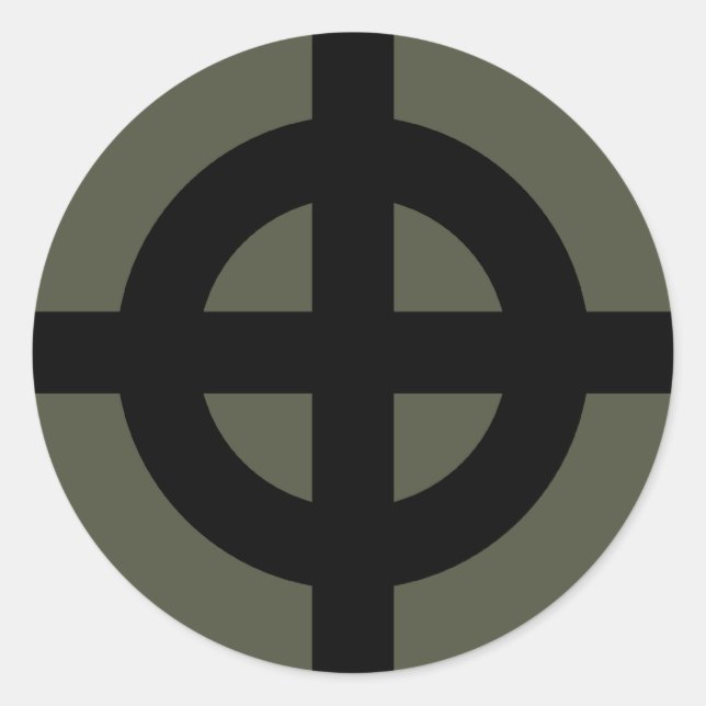 Adesivo Redondo Boné Escopo, Cruz Celta, Estilo 2 (Frente)