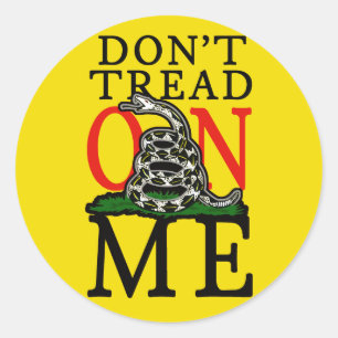 Adesivo Redondo Boné Escopo, Gadsden, Estilo 1