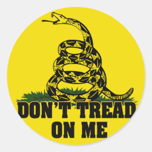 Adesivo Redondo Boné Escopo, Gadsden, Estilo 2