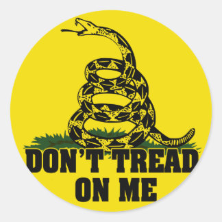 Adesivo Redondo Boné Escopo, Gadsden, Estilo 2