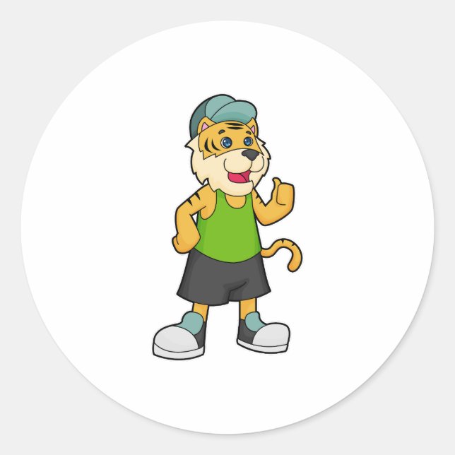 Adesivo Redondo Boné Tiger (Frente)