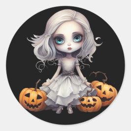 Adesivo Redondo Boneca Zumbi