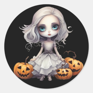 Adesivo Redondo Boneca Zumbi
