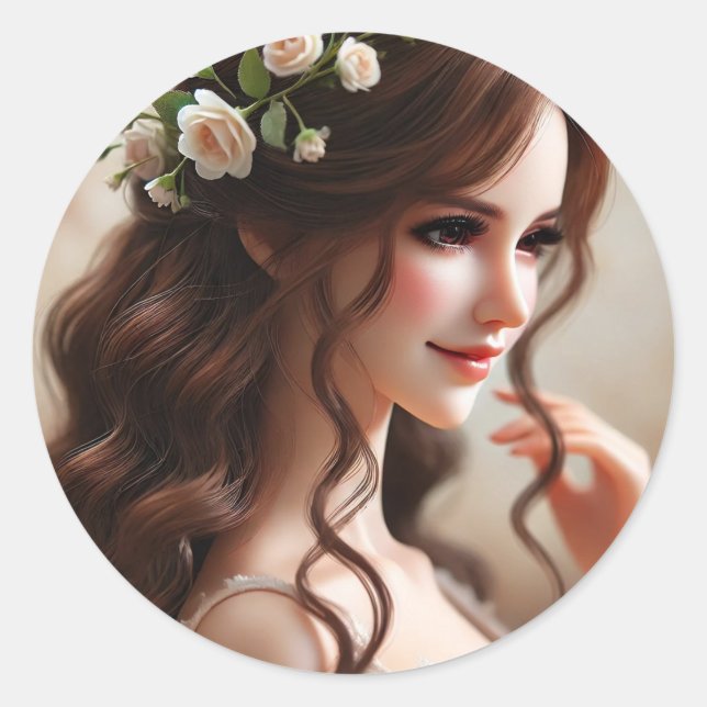 Adesivo Redondo "Bonecas encantadas: Guardiões dos sonhos e Precio (Frente)