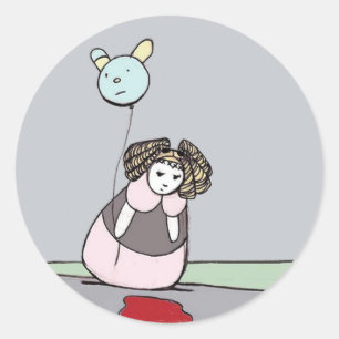 Adesivo Redondo bonecas ganham vida: poça misteriosa