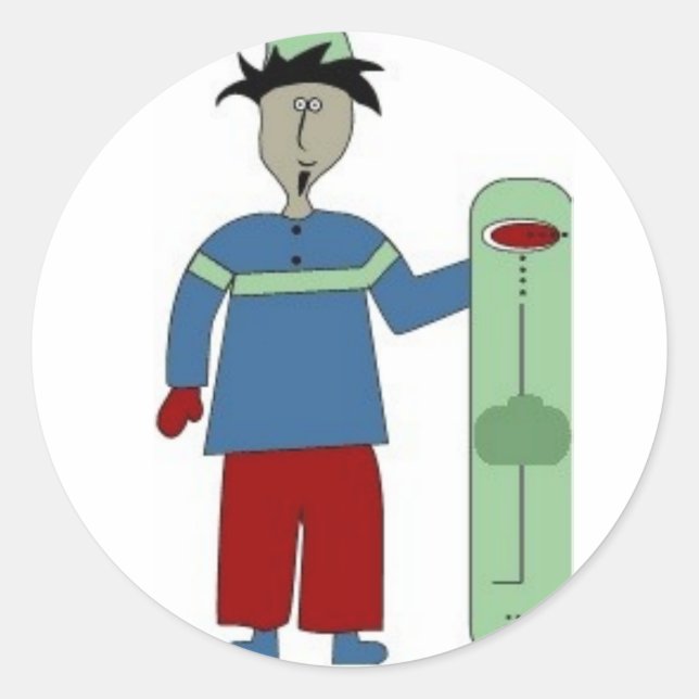 Adesivo Redondo boneco de neve (Frente)