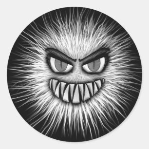 Adesivo Redondo Boneco de neve assustador