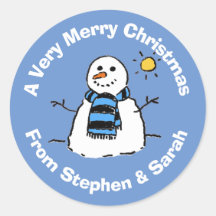 Boneco de Neve de Natal Personalizado Stick Clássi
