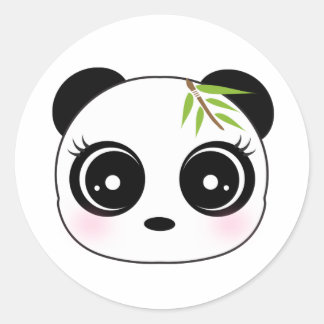Adesivo Redondo Bonita face panda