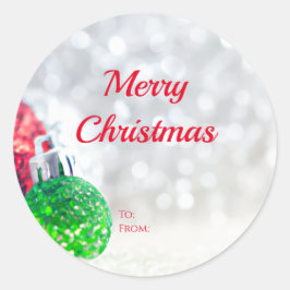 Adesivo Redondo Bonita "Feliz Natal", palitos para presentes