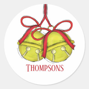 Adesivo Redondo Bonita Jingle Todo O Caminho Célula Natal