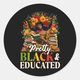 Adesivo Redondo Bonita, negra e educada, eu sou a forte africana