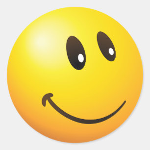 Adesivo Redondo Bonita olhando para você Emoji