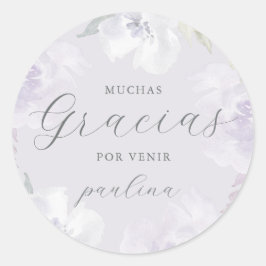 Adesivo Redondo Bonita Quinceañera Gracias Floral