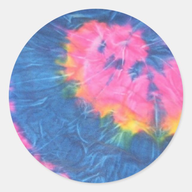 Adesivo Redondo Bonita Tie Dye Stickers-Retro (Frente)