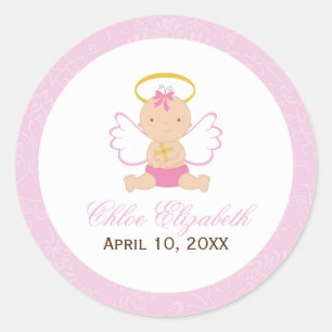 Adesivo Redondo Bonitinha Batismo