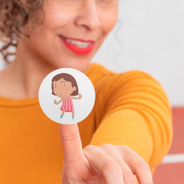 Adesivo Redondo Bonitinha Bonita Vestidos (Criador carregado)